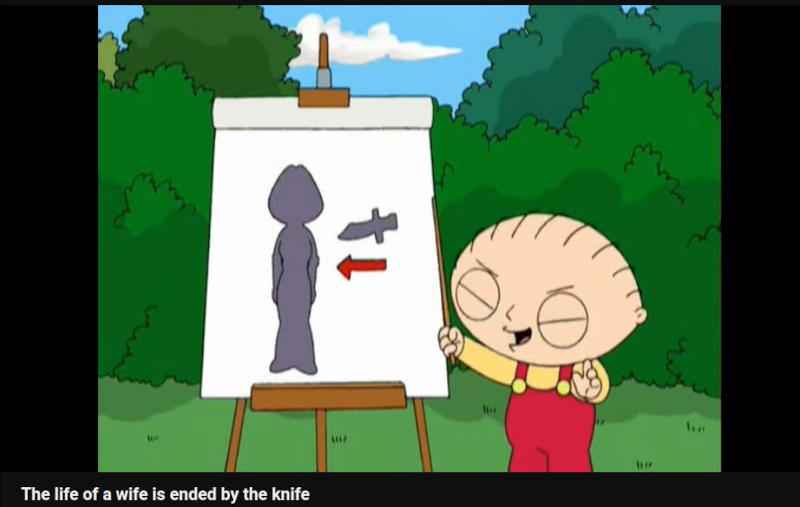 The life of the wife is ended by the knife The life of the wife is ended by the knife