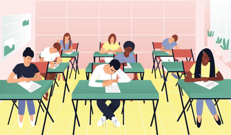 Is that student on the bottom left chaeating? Is that student on the bottom left chaeating?