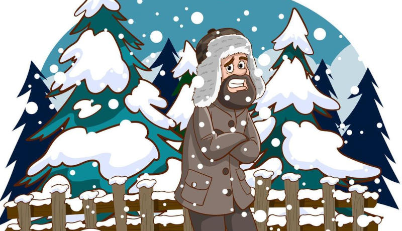 Freezing. Brr. Freezing. Brr.