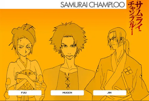 the main characters from Samurai Champloo the main characters from Samurai Champloo