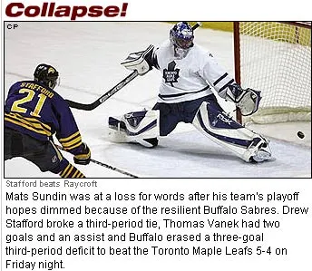 Collapse indeed. Where is Sundin now? Collapse indeed. Where is Sundin now?