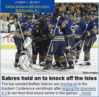 Sabres win series 4-1! Sabres win series 4-1!