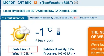 Feels like -7? What? *already??*