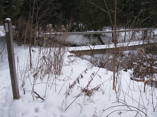 One of many icy bridges