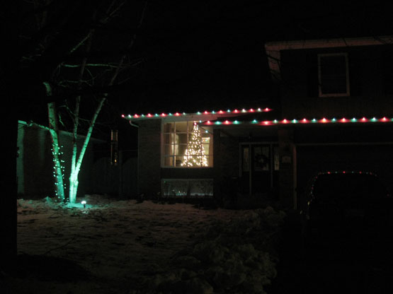 Getting into the season. The outside of the house.