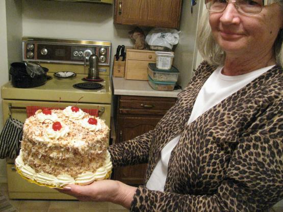 Mom and cake. Mom and cake.