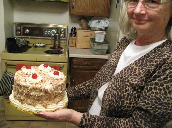 Mom and cake.