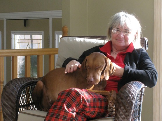 Mom wearing my dog. Mom wearing my dog.