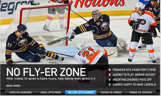 NHL.com’s post-game page NHL.com’s post-game page