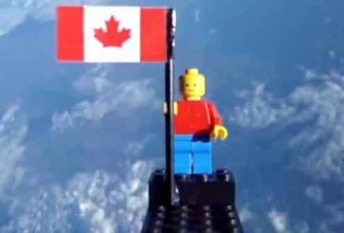 Canadians send lego into space Canadians send lego into space