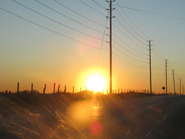 Roadside sunset Roadside sunset
