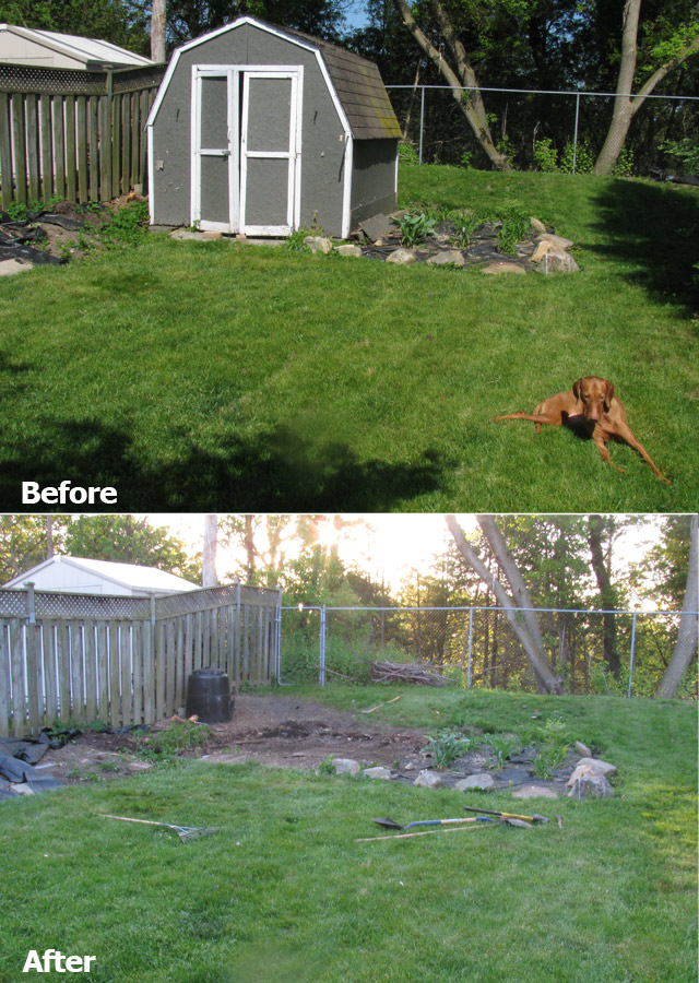 Shed. Before and After Shed. Before and After