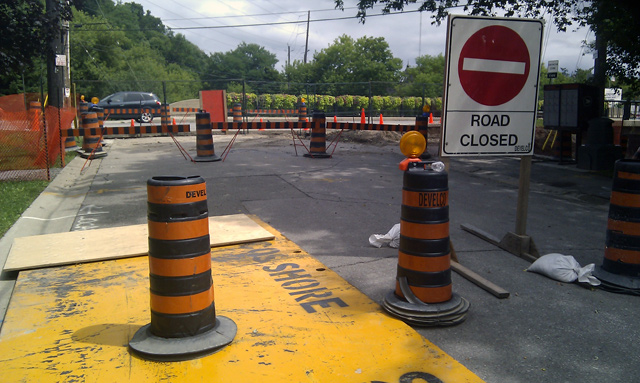 Sigh. Construction means constriction. Sigh. Construction means constriction.