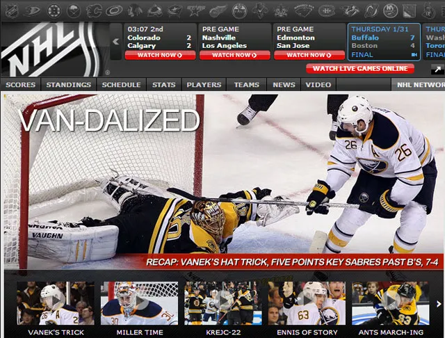 Big win inspired by Vanek Big win inspired by Vanek