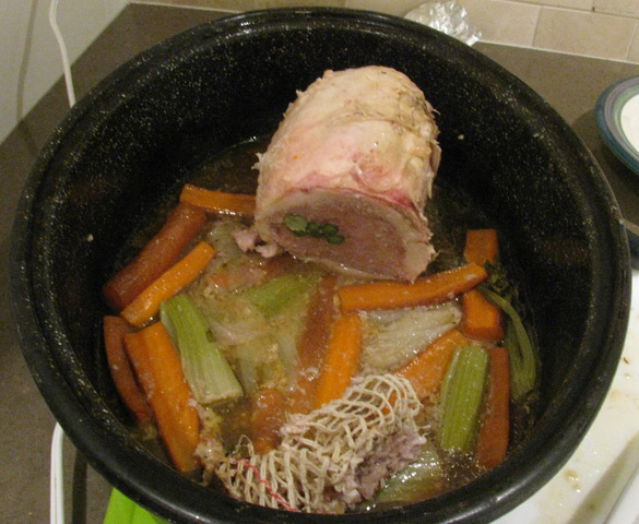 Capon instead of a turkey. Yummy. Capon instead of a turkey. Yummy.
