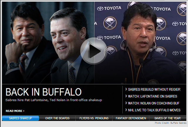 Old Sabres faces are new. Old Sabres faces are new.