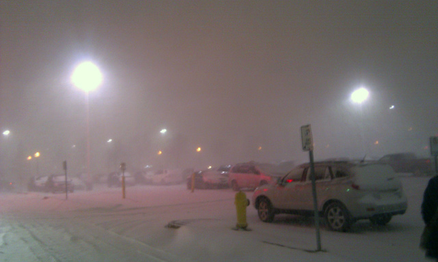 Greeted by a blizzard leaving Upper Canada Mall Greeted by a blizzard leaving Upper Canada Mall