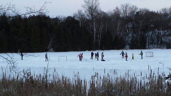 Skating on Palgrave pond Skating on Palgrave pond