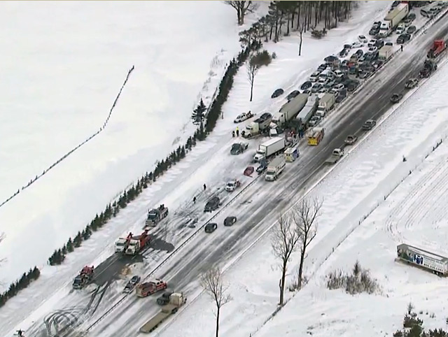 Close to 100 vehicles involved in collision Close to 100 vehicles involved in collision