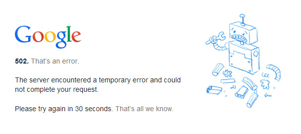I guess I broke Google. Sorry folks. I guess I broke Google. Sorry folks.
