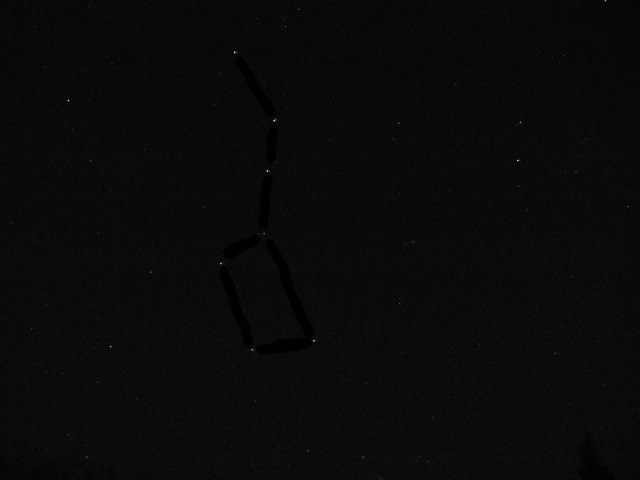 No meteors. Plenty of constellations. (Yes I did the Dipper outline. :P) No meteors. Plenty of constellations. (Yes I did the Dipper outline. :P)