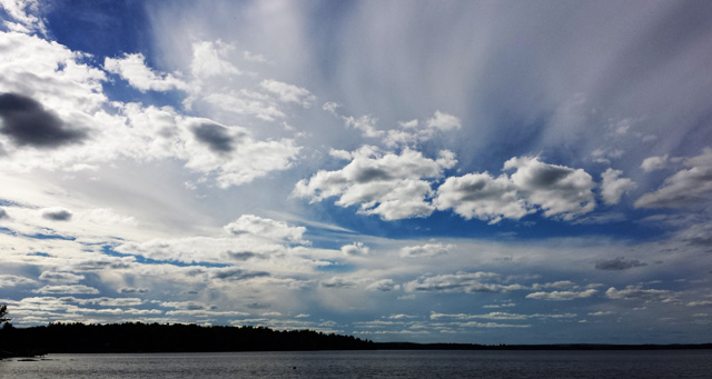 Incredible clouds over Round Lake.