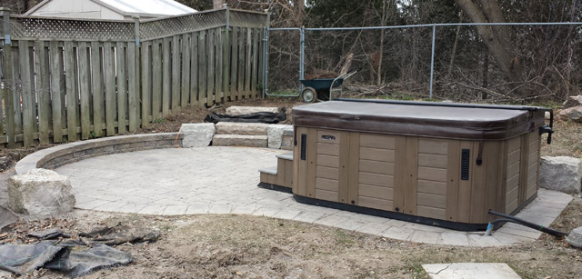 The retaining wall is done! The retaining wall is done!