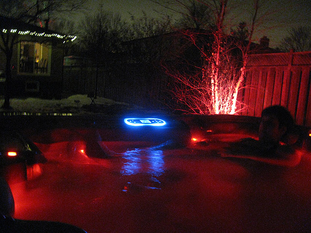 Enjoying a late night soak Enjoying a late night soak