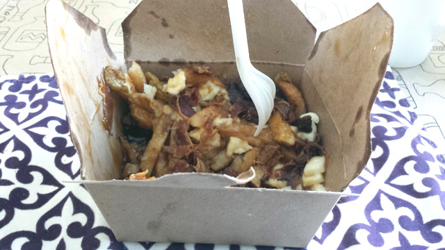 Oh yes! Bacon poutine! Oh yes! Bacon poutine!