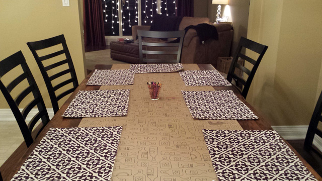 Dining room before the guests arrive Dining room before the guests arrive