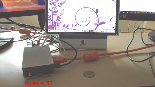 Raspberry Pi 2 – Loonie in foreground for size comparison Raspberry Pi 2 – Loonie in foreground for size comparison
