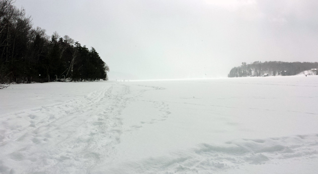 Snowshoeing on the Lake Snowshoeing on the Lake