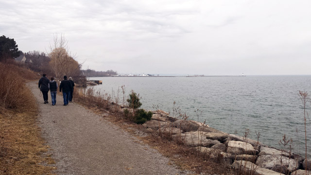 Walking along Lake Ontario in St.Catharines Walking along Lake Ontario in St.Catharines
