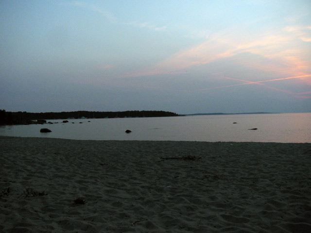 We rushed down the beach after dinner to this anticlimactic sunset We rushed down the beach after dinner to this anticlimactic sunset
