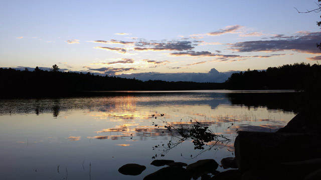 Beautiful sunset on a tranquil Lake Beautiful sunset on a tranquil Lake