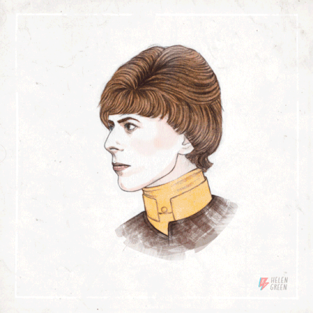 Brilliant illustration of Bowie by http://helengreenillustration.com/ Brilliant illustration of Bowie by http://helengreenillustration.com/