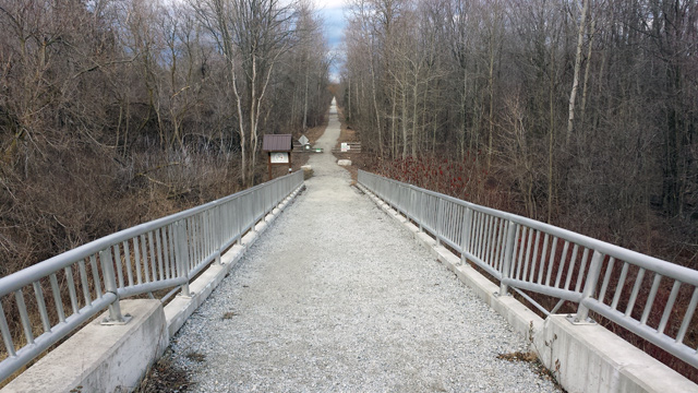 Walking bridge over highway 10 (Hurontario)