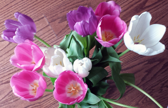 Flowers for us. Flowers for us.