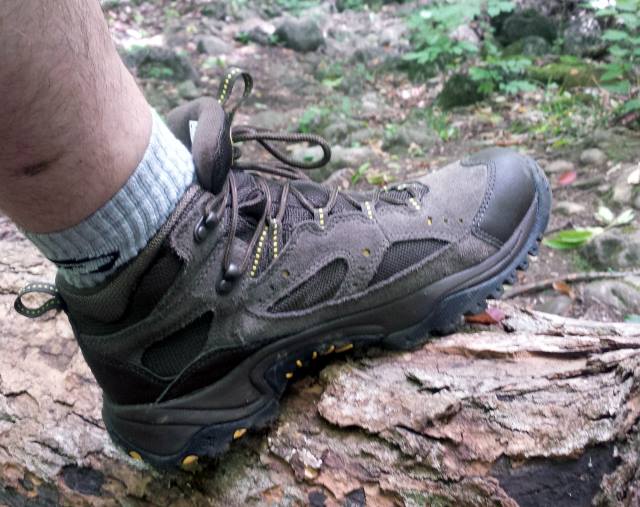 New hiking shoes on a hike New hiking shoes on a hike