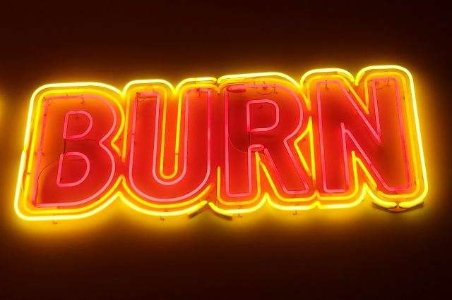 Burn Baby Burn – One of the neon exhibits Burn Baby Burn – One of the neon exhibits