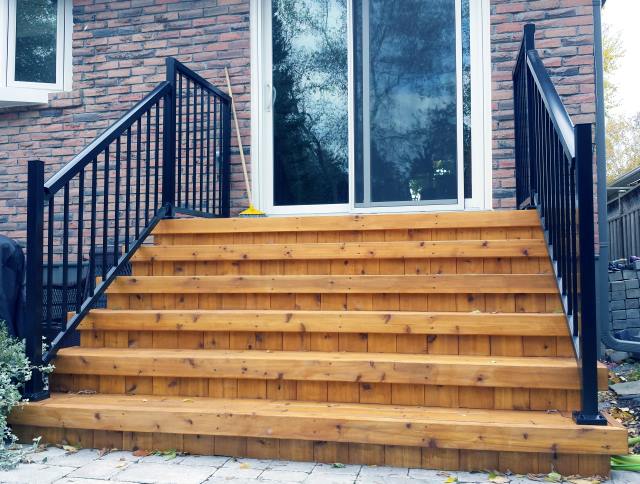 Stained stairs