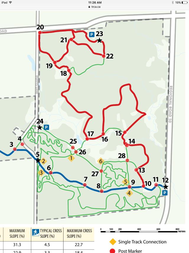Palgrave Forest Hiking Map Palgrave Forest Hiking Map