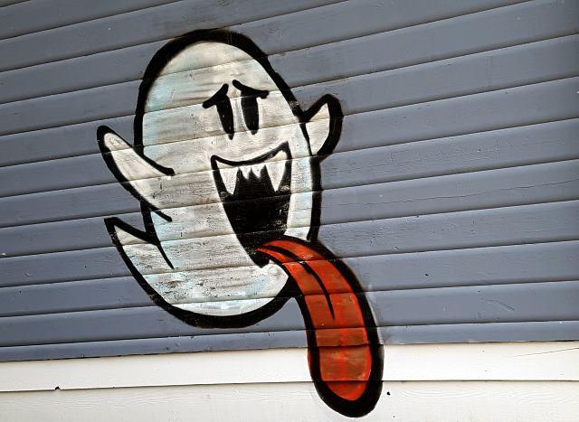 Graffiti at the Bolton Camp โ Reminds me of Slimer Graffiti at the Bolton Camp โ Reminds me of Slimer