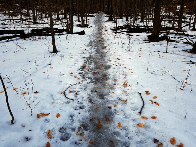 Icy trail Icy trail