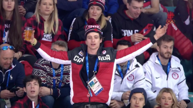 Skater Scott Moir showing show outrage with another penalty call against Canada Skater Scott Moir showing show outrage with another penalty call against Canada