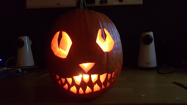 My first JavaScript game. Hangman! This yearโs pumpkin. It was suppose to be the Cheshire Cat but somehow ended up more twisted.
