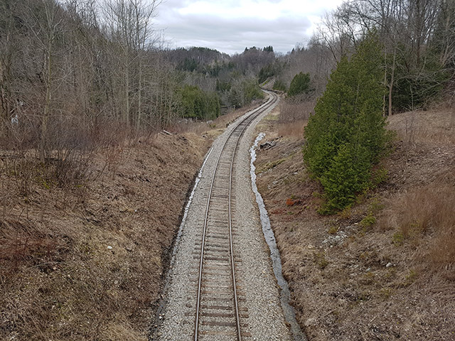 Train tracks through Forks of the Credit Provincial Park Train tracks through Forks of the Credit Provincial Park