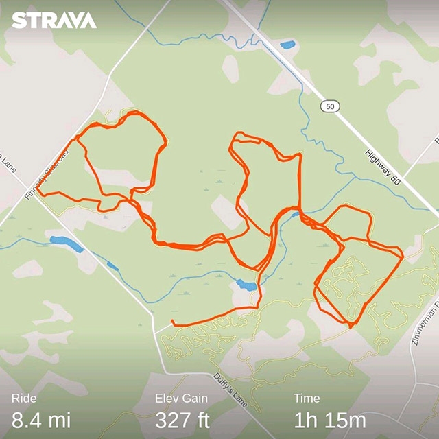 Strava from last night Strava from last night