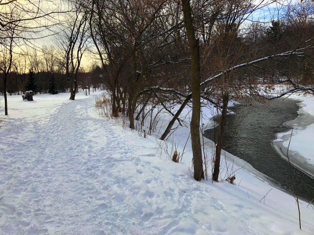 The local trail along the Humber River The local trail along the Humber River