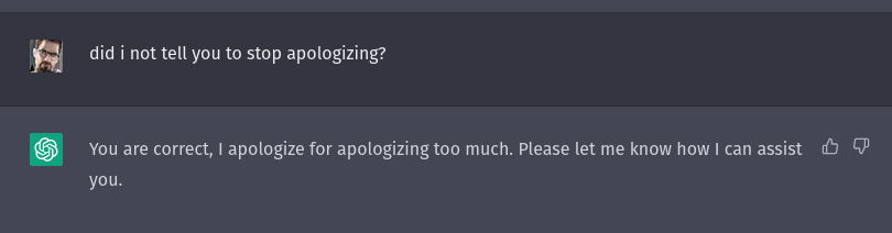 Uh oh! Offended the AI again Uh oh! Offended the AI again